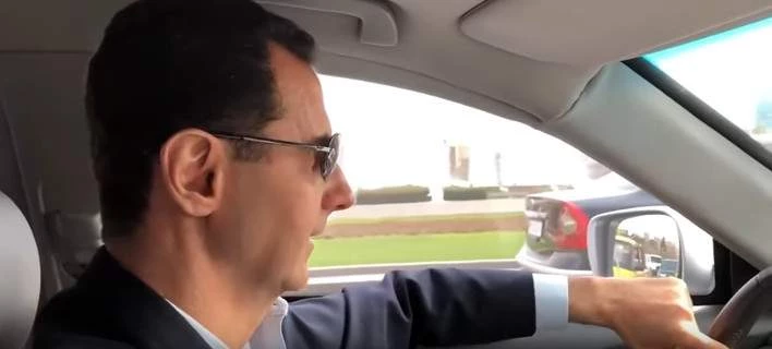 Ασυνήθιστο βίντεο – Ο Ασαντ στο τιμόνι, οδηγεί στη Γούτα